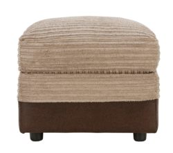 HOME - Harley - Fabric Storage Footstool - Natural